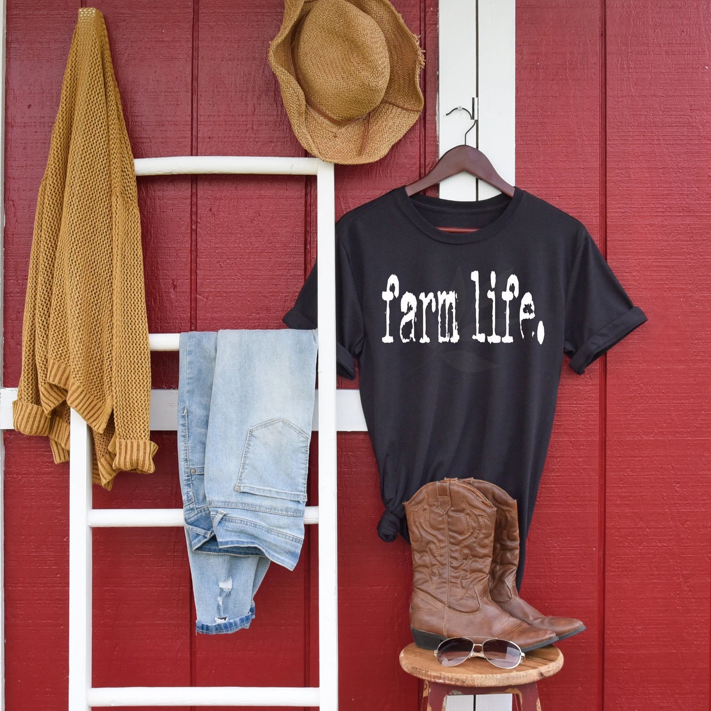 Farm Life white font