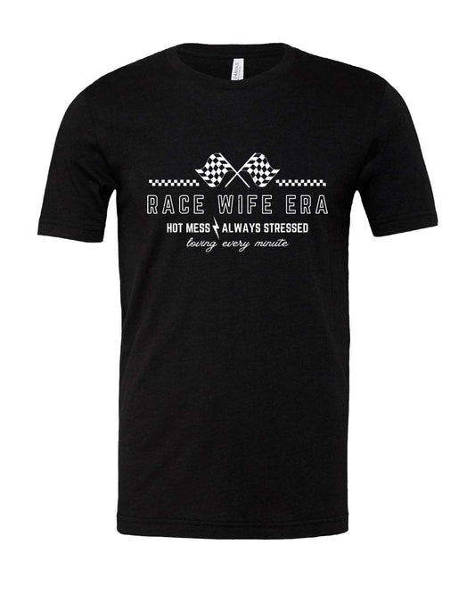 Race Wife Era T-shirt  WHITE FONT