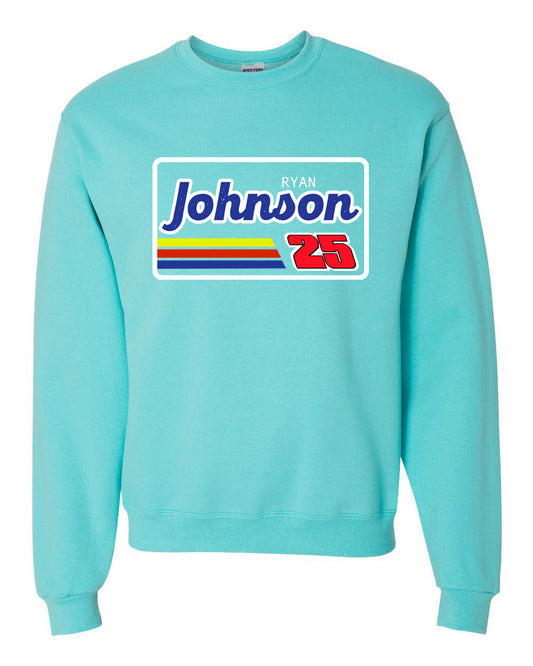 Retro Two Five Crewneck Scuba Blue